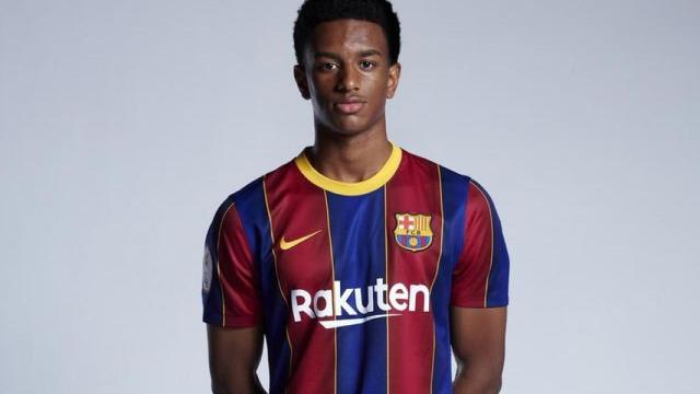 Alejandro Balde, lateral izquierdo en edad de Juvenil del Barça B, es una de las grandes promesas de la cantera / FC Barcelona