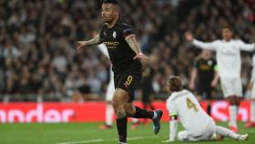 Celebración de Gabriel Jesus contra el Madrid / EFE