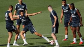 Una foto de archivo de los jugadores del Real Madrid durante un entrenamiento / EFE