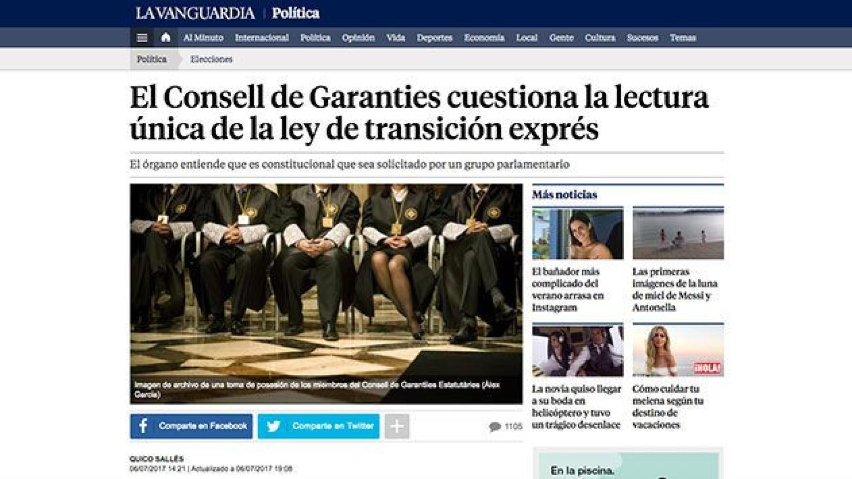 La Vanguardia lo tiene claro, o no