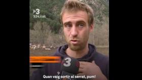 Cazador hablando en catalán pallarés en el Canal 324 de TV3
