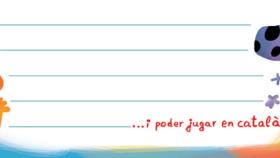 La parte final de la Carta a los Reyes Magos de Plataforma per la Llengua, con el mensaje impreso y poder jugar en catalán / PLATAFORMA PER LA LLENGUA