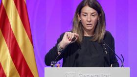 La consejera de la Presidencia y portavoz del Govern de la Generalitat, Meritxell Budó, durante una rueda de prensa / EFE
