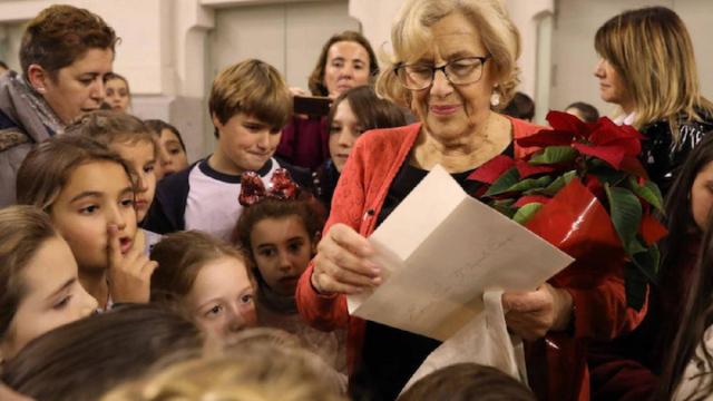 La alcaldesa de Madrid, Manuela Carmena, el 13 de diciembre / TWITTER