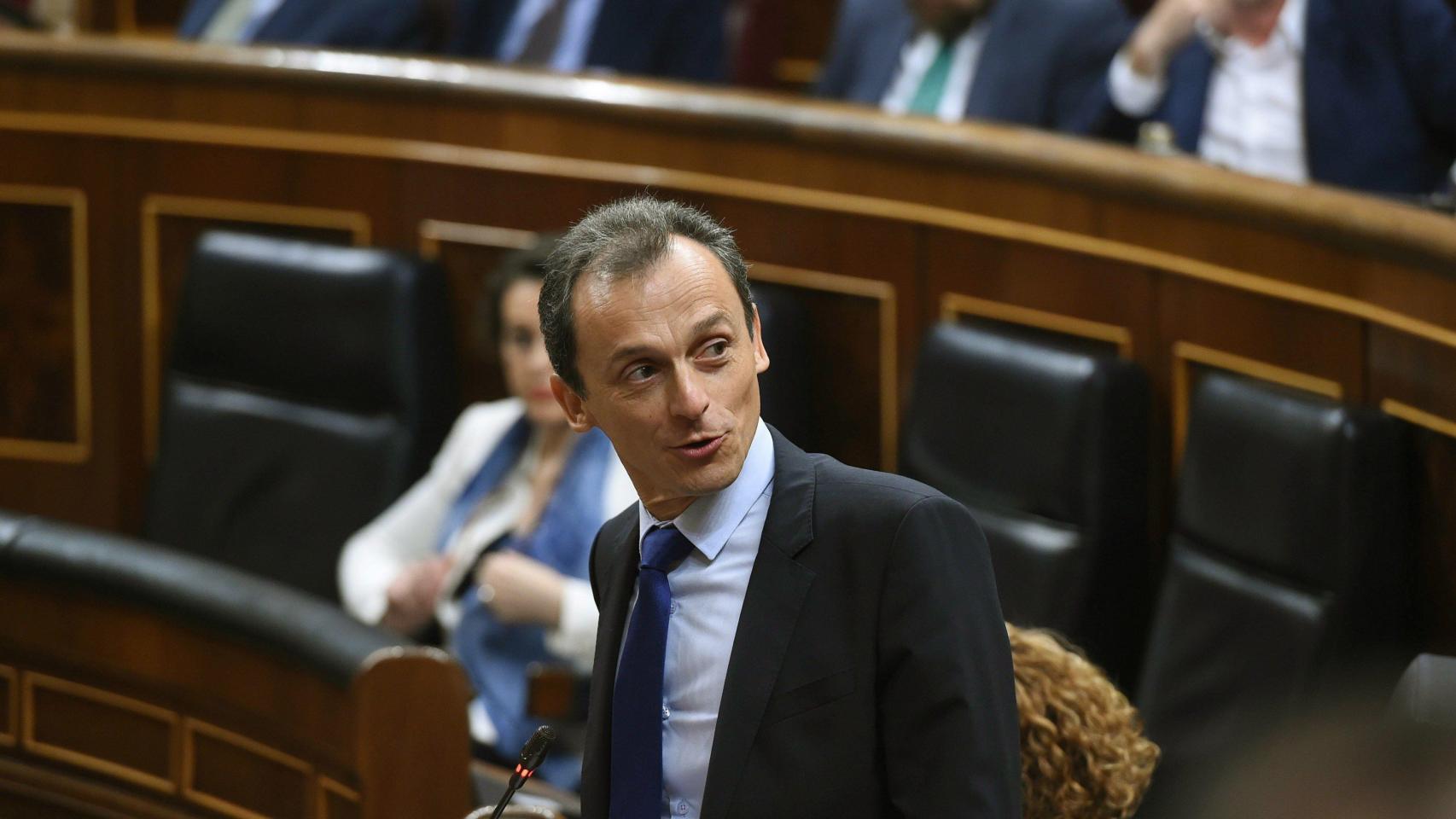 El ministro de Ciencia, Innovación y Universidades, Pedro Duque, durante una sesión de control al Ejecutivo / EFE