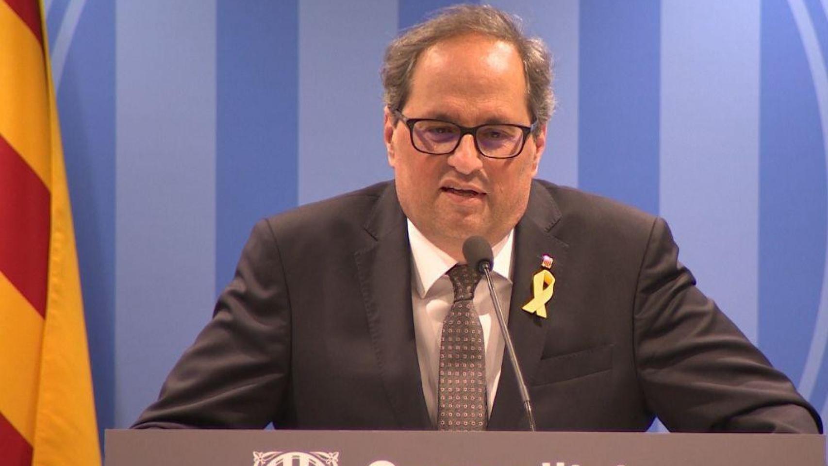 Quim Torra en el Palau de la Generalitat / EP