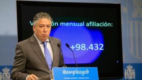 El secretario de estado de la Seguridad Social, Tomás Burgos, durante una rueda de prensa / EFE