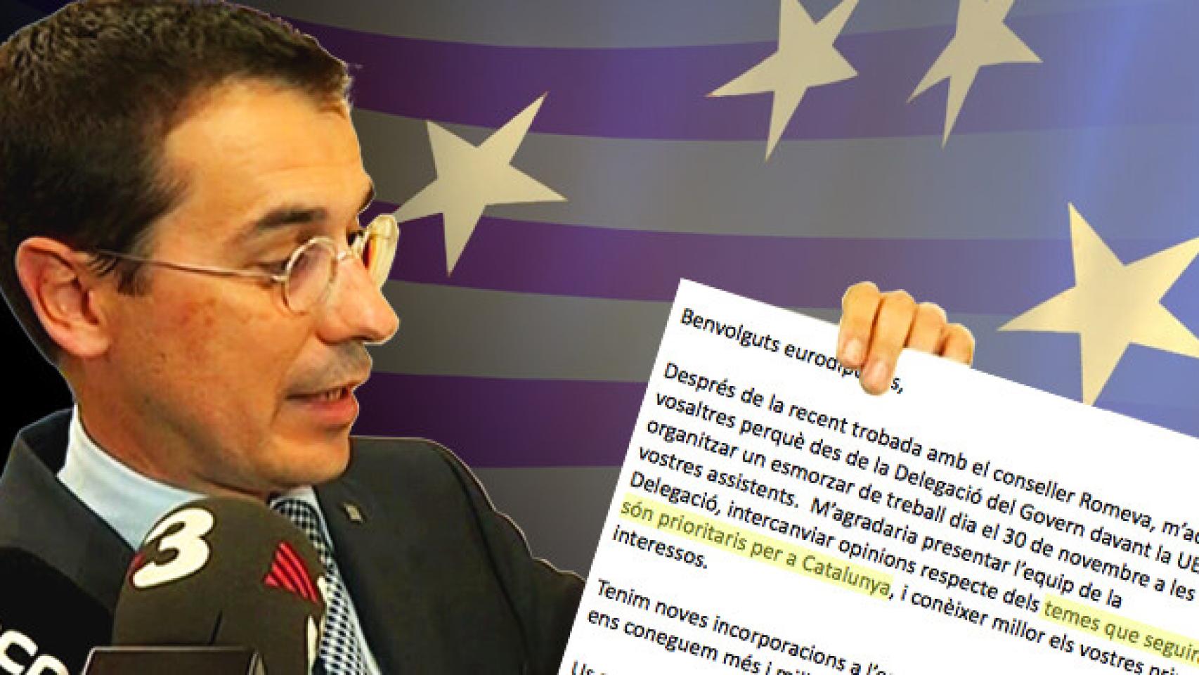 Amadeu Altafaj y el e-mail que ha mandado a los eurodiputados catalanes / FOTOMONTAJE CG