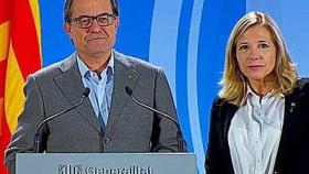 El presidente de la Generalidad, Artur Mas, y la vicepresidenta autonómica y consejera de Gobernación y Relaciones Institucionales, Joana Ortega