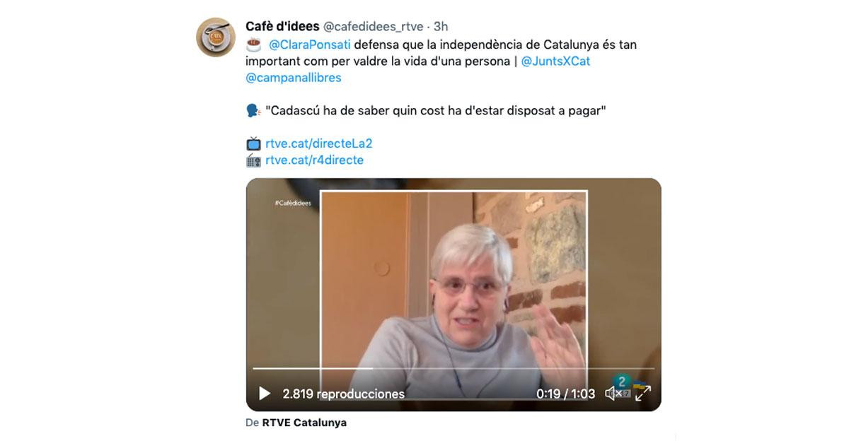 Clara Ponsatí en TVE