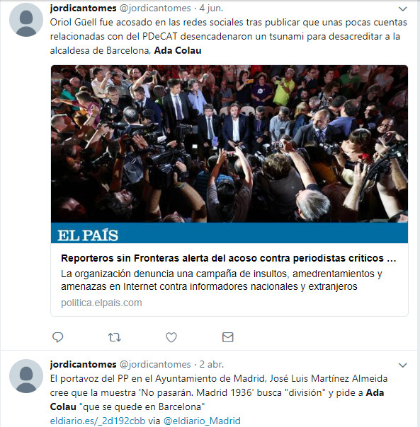 cuenta falsa twitter