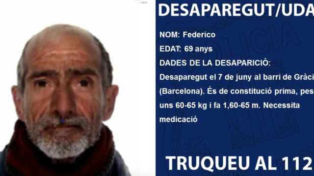 Federico, el hombre de 69 años desaparecido en Gràcia / MOSSOS