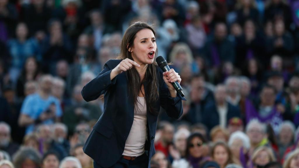 La portavoz de Unidas Podemos en el Congreso de los Diputados Irene Montero en un acto / EUROPA PRESS