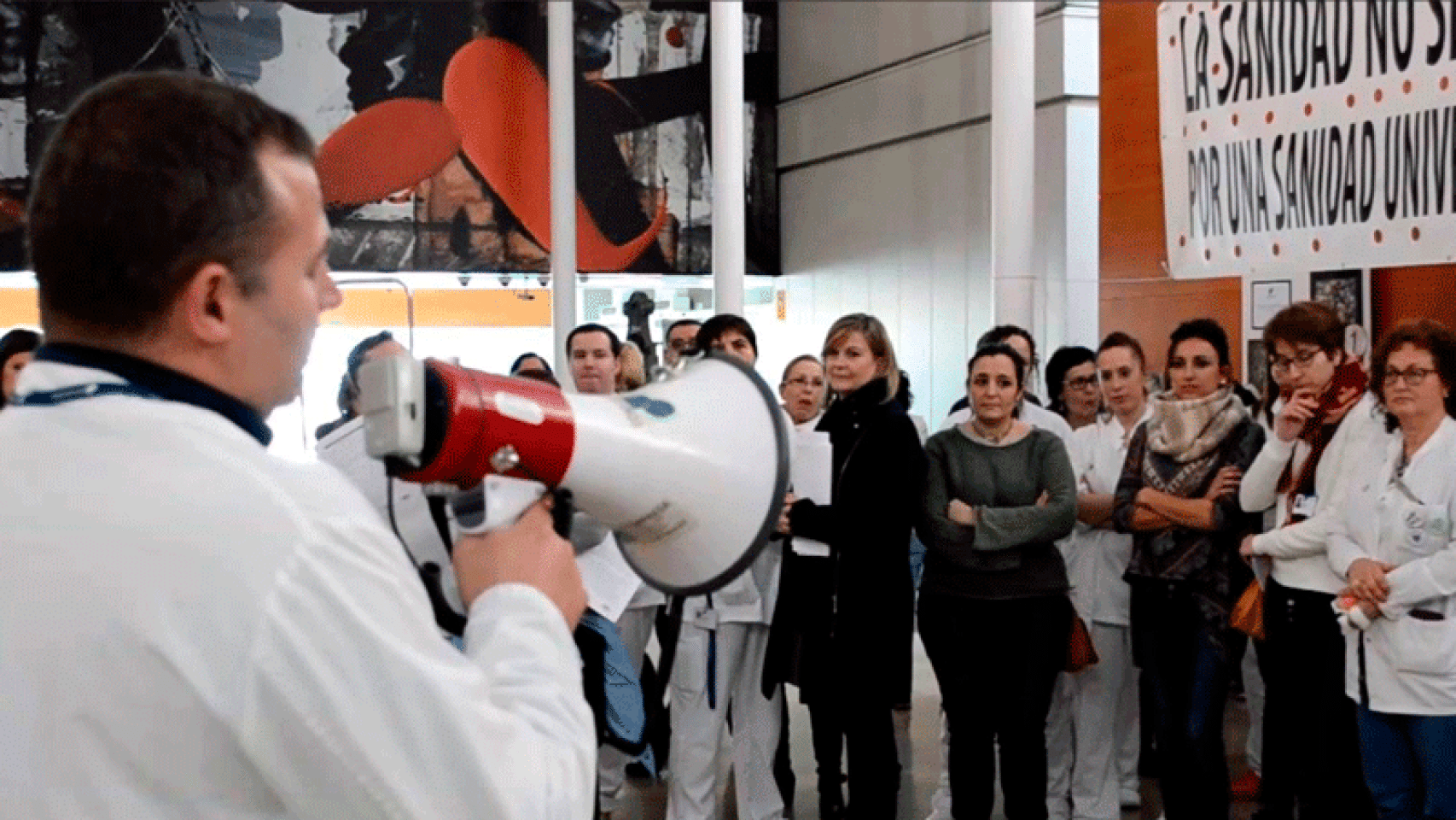 Trabajadores de la Corporación Sanitaria Taulí, en una movilización anterior.