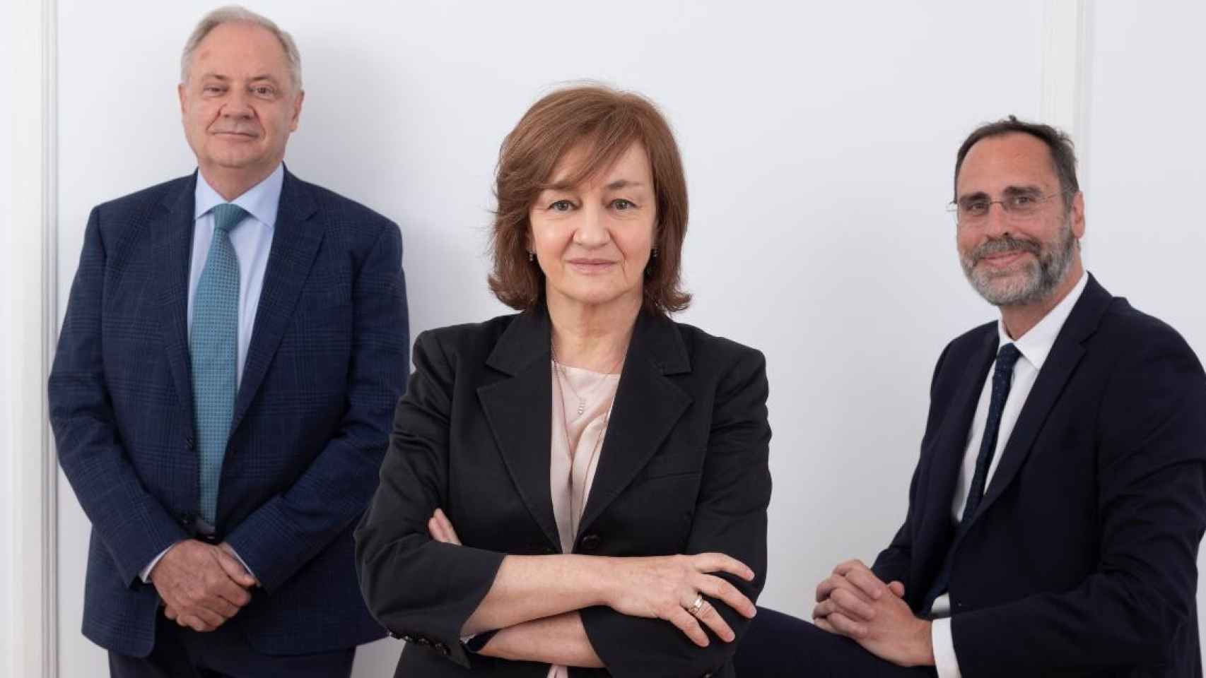 De izquierda a derecha: Santiago de Torres, presidente ejecutivo de Atrys, Isabel Lozano, consejera delegada, y José María Huch, director de finanzas