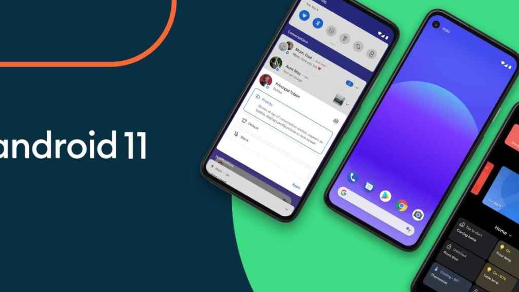 Algunos móviles con el sistema operativo Android 11 de Google
