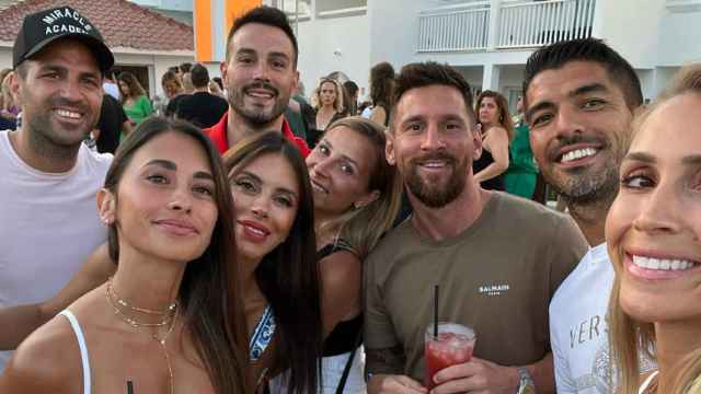 Los Messi, los Fàbregas y los Suárez, este lunes en Ushuaia Ibiza /INSTAGRAM