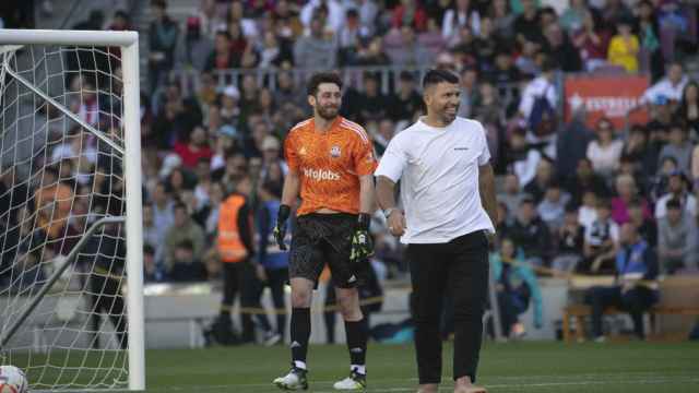 El Kun Agüero, antes de la Final Four de la Kings League / EFE