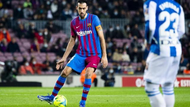 Sergio Busquets en un Barça-Espanyol / FCB