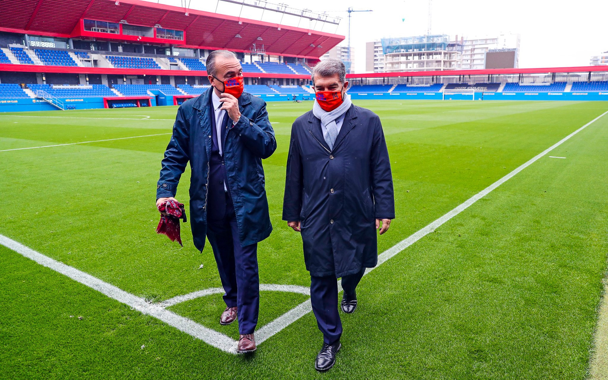 Yuste y Laporta en el Estadi Johan Cruyff / FC Barcelona