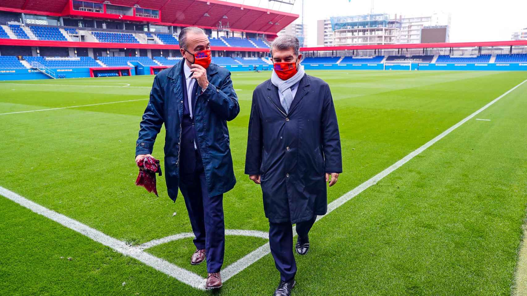 Yuste y Laporta en el Estadi Johan Cruyff / FC Barcelona