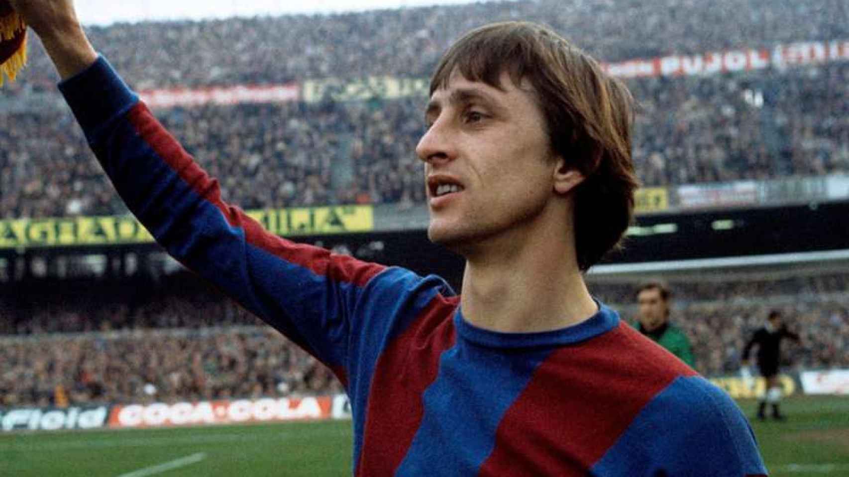 Cruyff con la camiseta del Barça