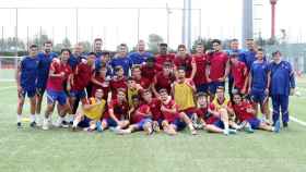 Imagen del Juvenil A celebrando una victoria / FC Barcelona