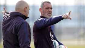 Jon Pascua cuando era entrenador de porteros en el Barça / FC Barcelona