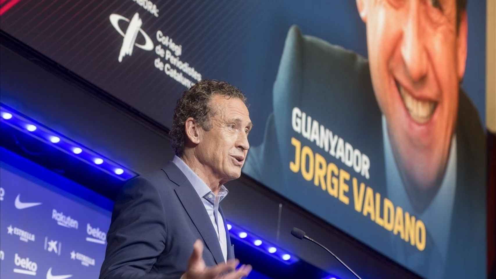 Jorge Valdano en un acto con el Barça / FC Barcelona