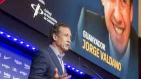 Jorge Valdano en un acto con el Barça / FC Barcelona