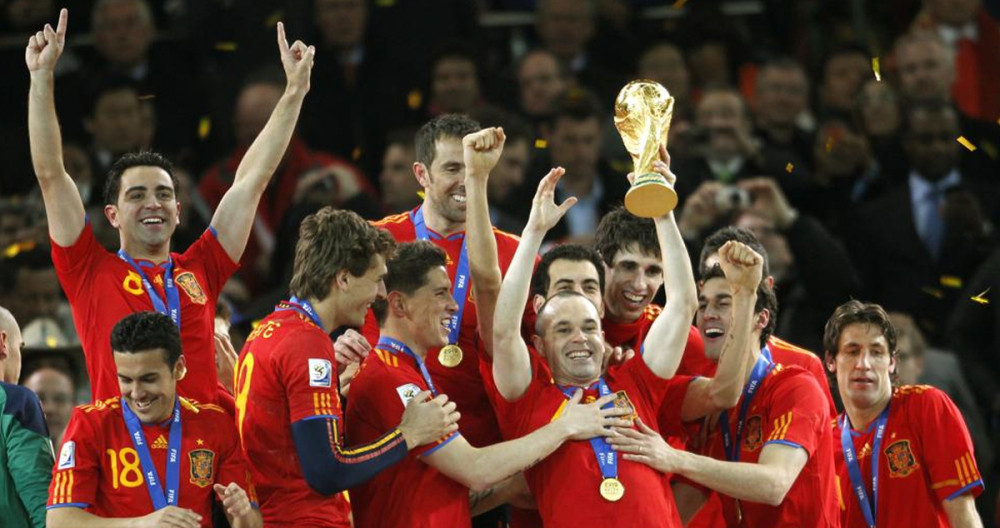La celebración de la selección española tras conquistar el Mundial del 2010 / EFE