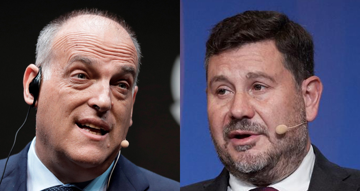 Javier Tebas y Eduard Romeu, dos figuras enfrentadas, en un fotomontaje / CULEMANÍA