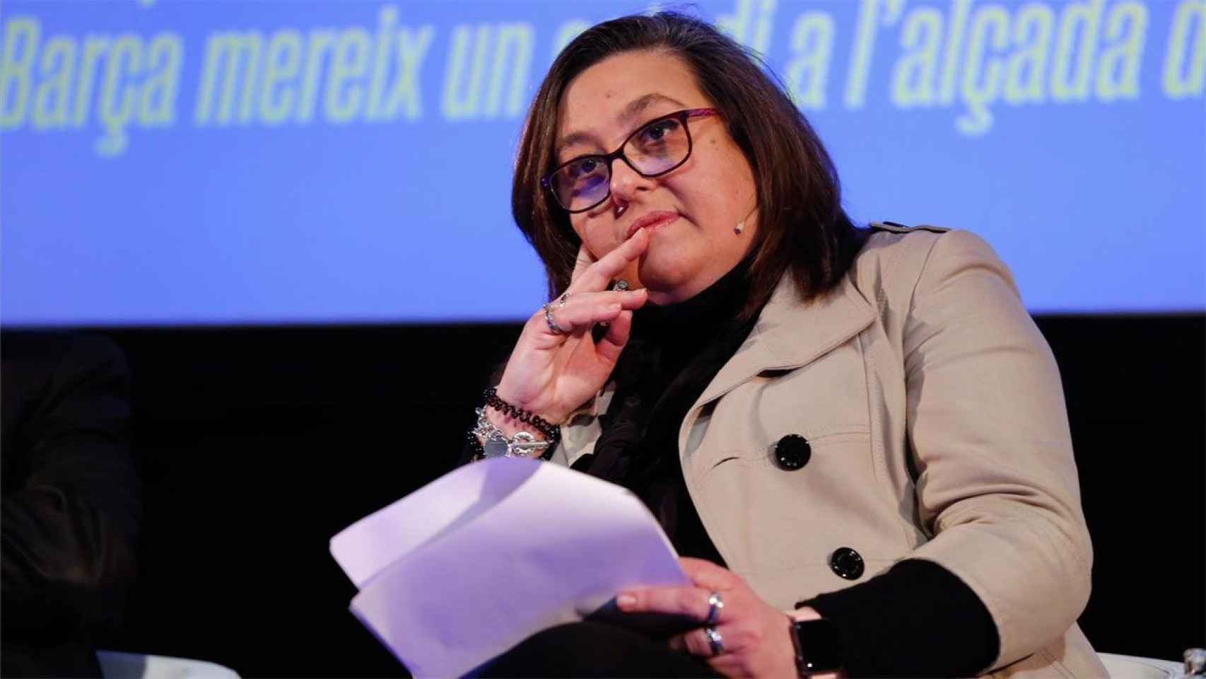 Elena Fort en un acto de 'Estimem el Barça' / EFE