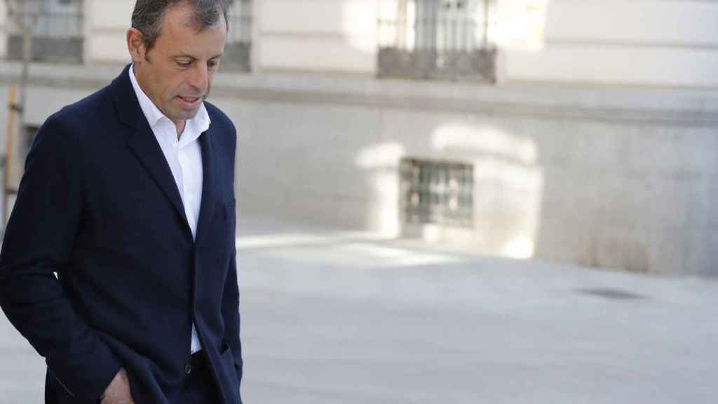 Sandro Rosell a su llegada a la Audiencia Nacional en el último día de juicio / EFE