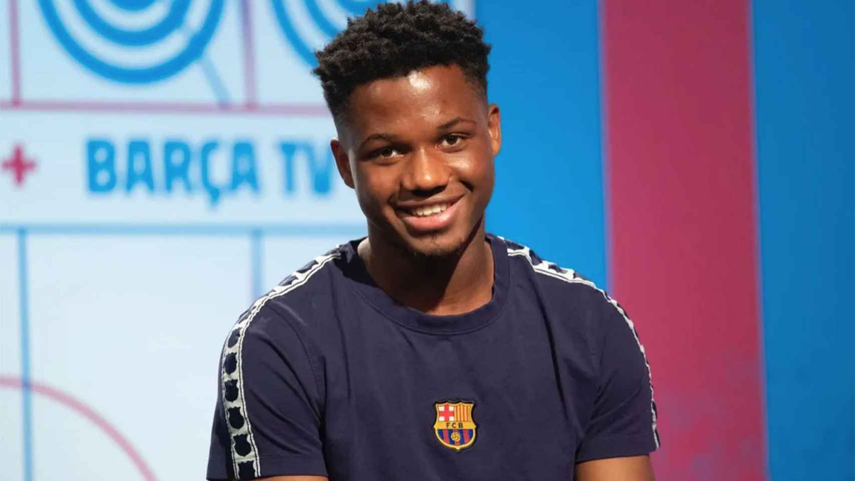 Ansu Fati, momentos antes de una entrevista con el FC Barcelona / REDES