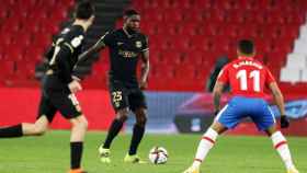 Samuel Umtiti durante el partido del Barça contra el Granada / FC Barcelona