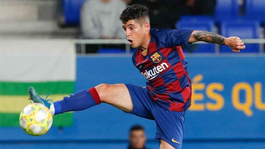 Dani Morer, en una acción con el filial blaugrana | SPORT