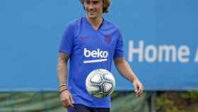 Una foto de Antoine Griezmann durante un entrenamiento del Barça / FCB