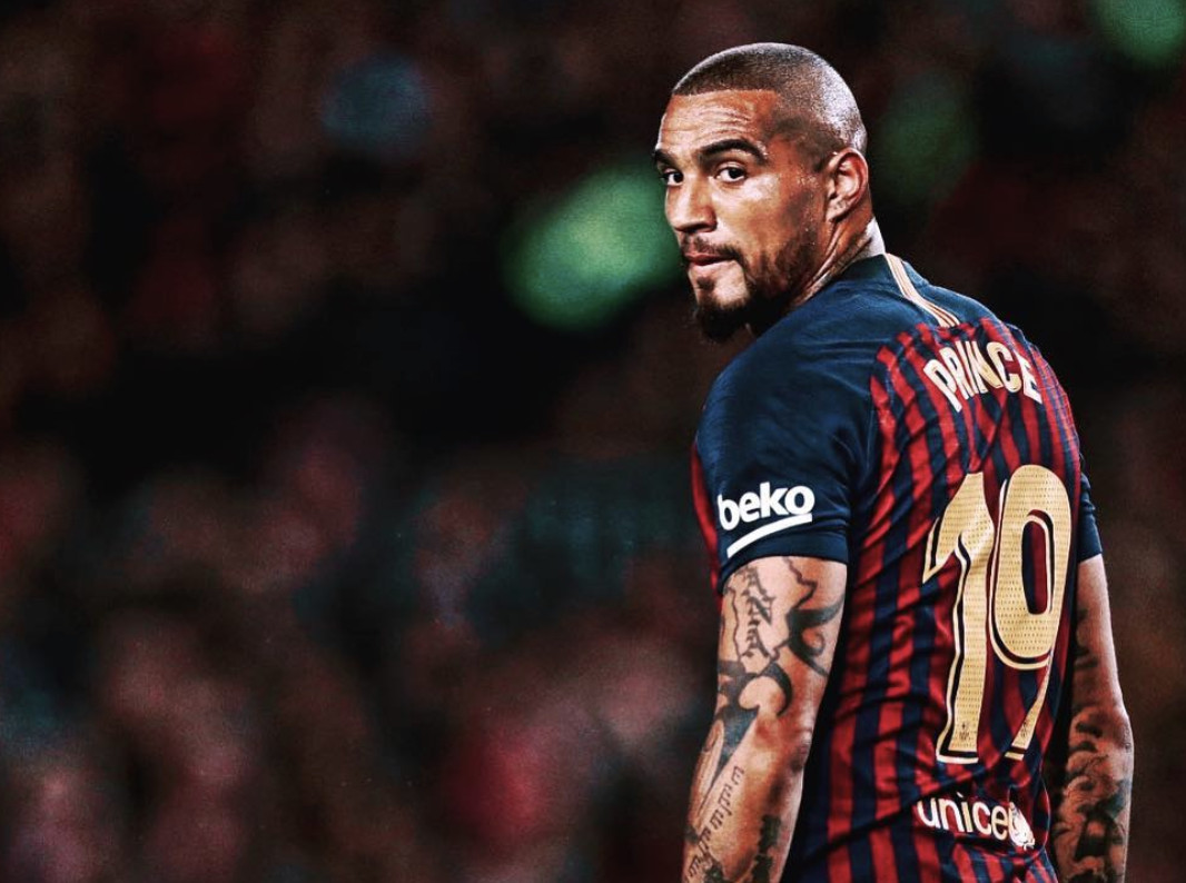 Una foto de Prince Boateng durante un partido del Barça / Instagram