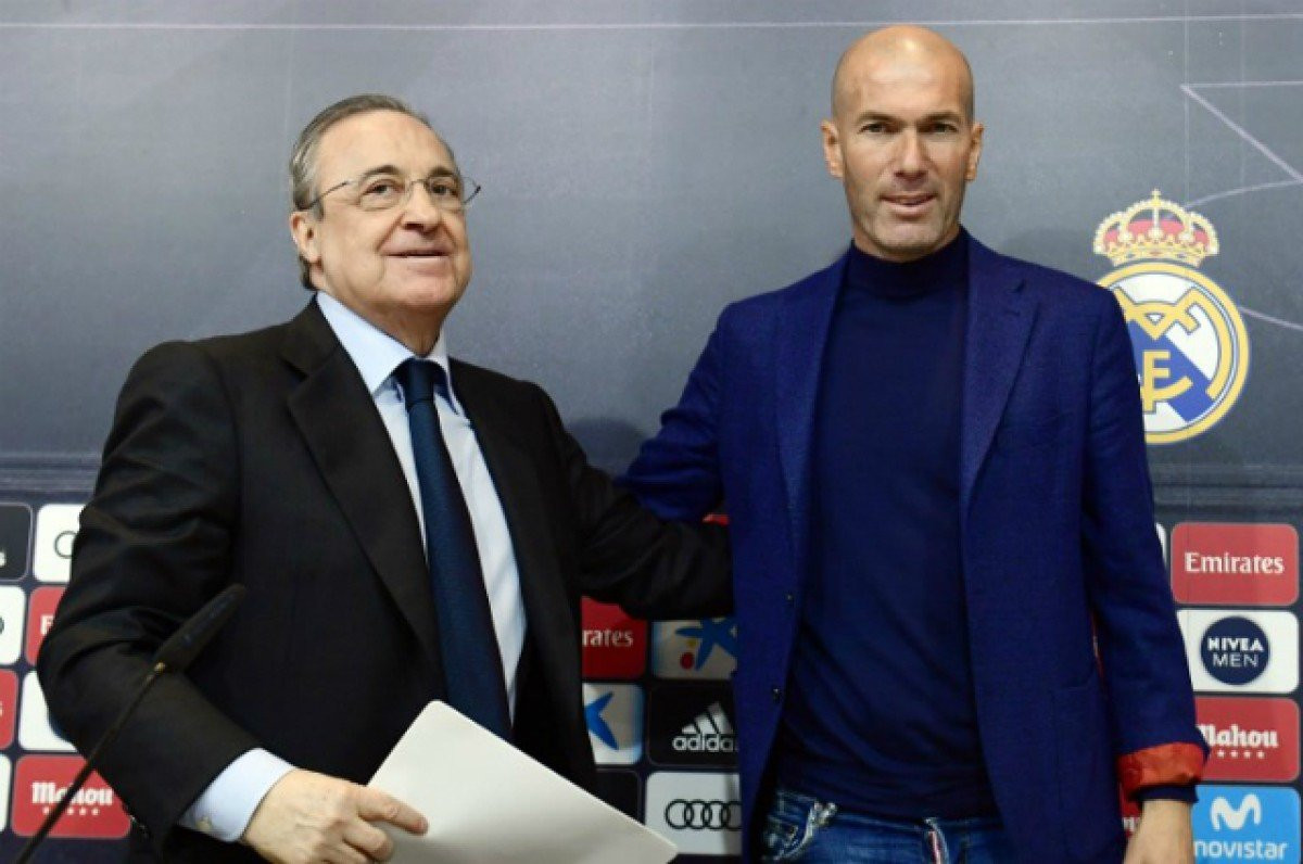 Florentino Pérez con Zinedine Zidane / EFE