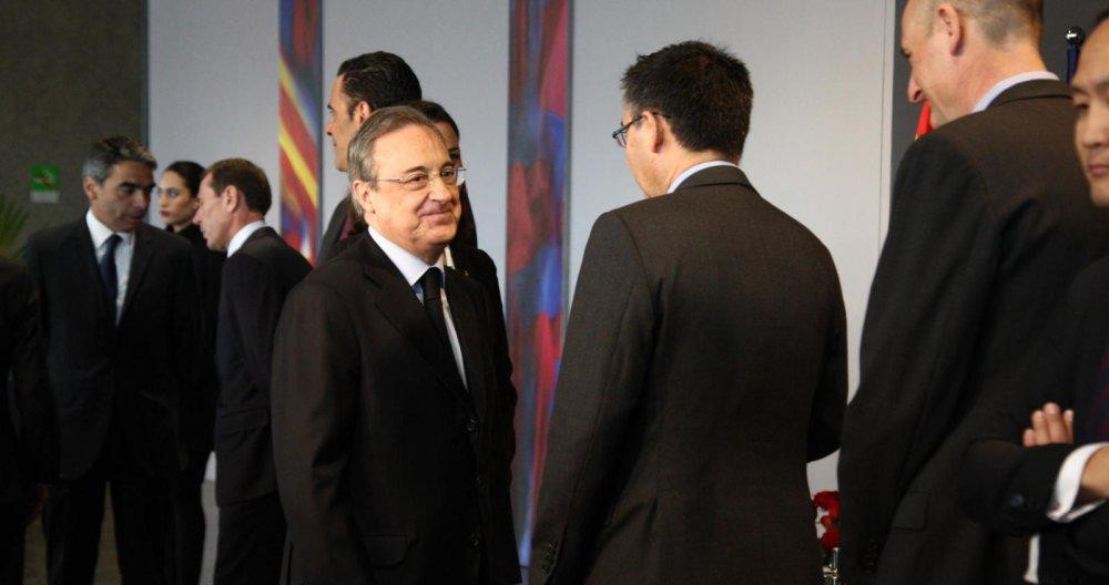 Florentino Pérez y Josep Maria Bartomeu en una imagen de archivo / EFE