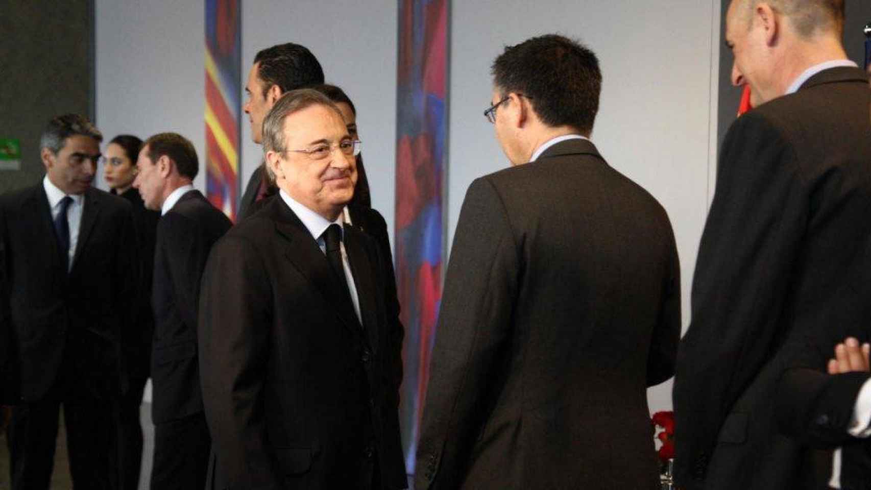 Florentino Pérez y Josep Maria Bartomeu en una imagen de archivo / EFE