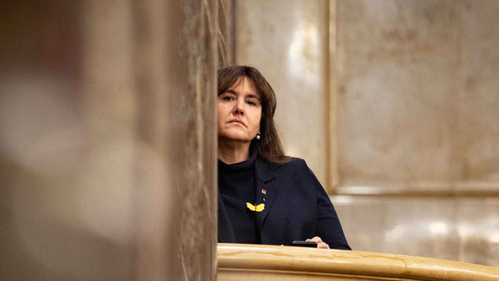 La presidenta de Junts, Laura Borràs, durante una sesión plenaria en el Parlament / KIKE RINCÓN - EUROPA PRESS