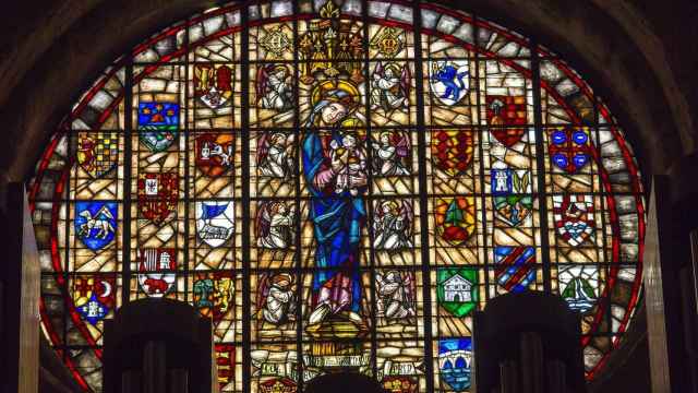 Vidriera del Monasterio de Poblet en Tarragona