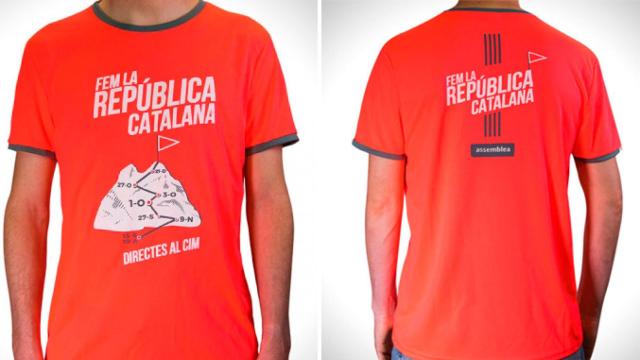 Imagen de la camiseta 'Fem la República Catalana' que la ANC vende para la Diada del 11S / CG