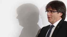 El presidente de la Generalitat, Carles Puigdemont, en la conferencia pro referéndum que pronunció en Madrid / EFE