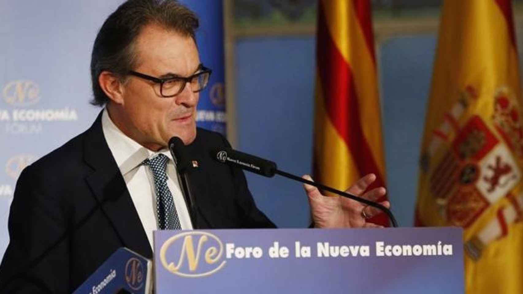 El expresidente de la Generalitat Artur Mas en los desayunos informativos de Fórum Europa, en Madrid / EFE