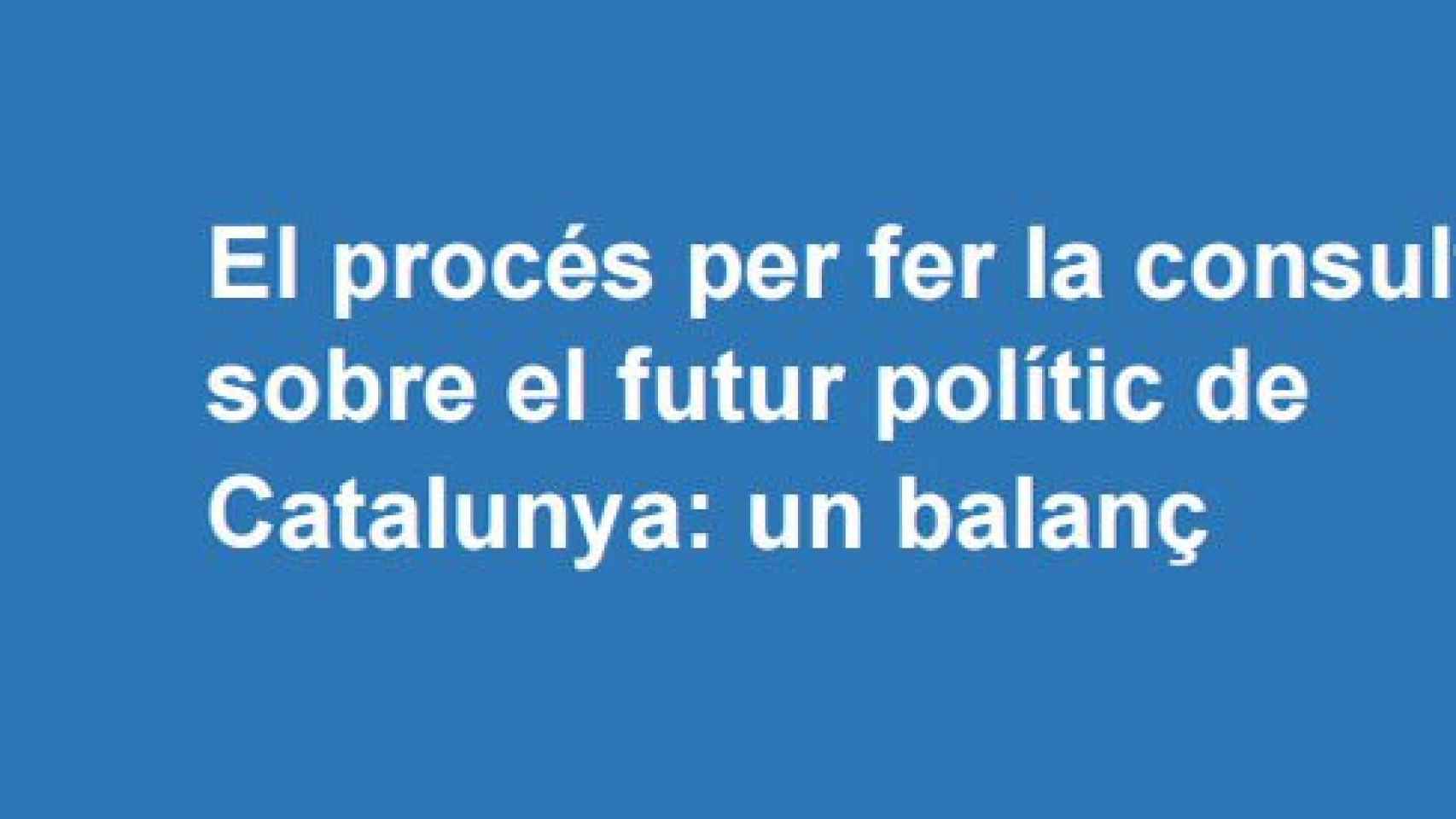 Informe del Consejo Asesor para la Transición Nacional (CATN) en el que denuncian que el Estado no facilita la secesión de Cataluña
