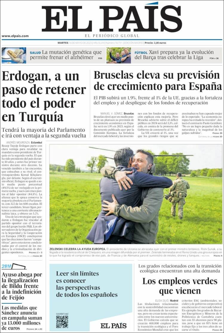 El País, 16 de mayo de 2023