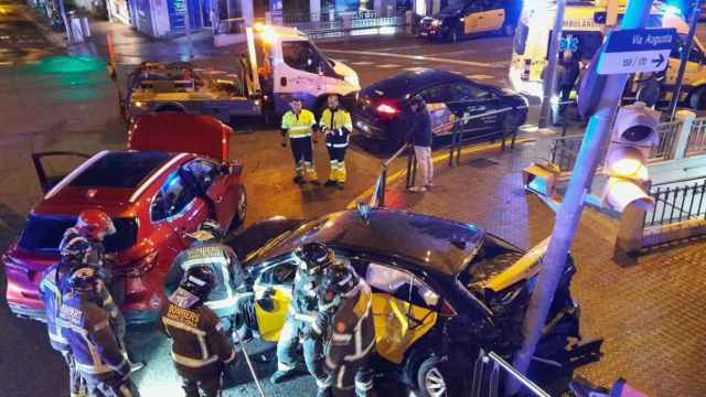 Un accidente de tráfico en Barcelona / EUROPA PRESS